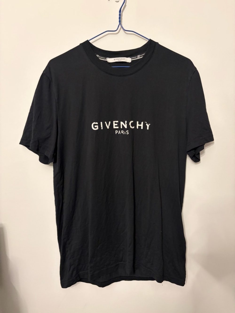 Givenchy Black T-Shirt with White Logo